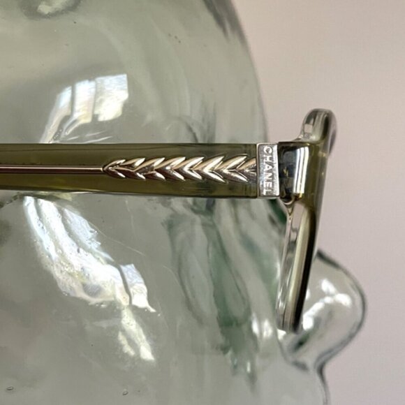 Chanel Green #3210 Aviator Glasses Frames - Full Set, **New In Box*** - Picture 7 of 14